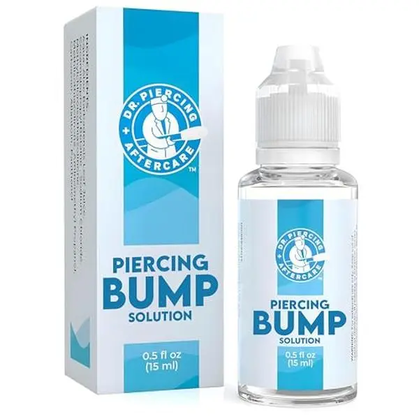 Dr. Piercing Aftercare Keloid Bump Solution Drops 15mL - Gentle Saline Formula with Provitamin B5 for Bump Care - Nose Ear Belly Lip Aftercare Cleaner (Copy) Remedies Healthy