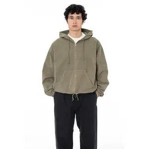 RJC410GD - Cotton Poplin Zip-Up Hooded Jacket