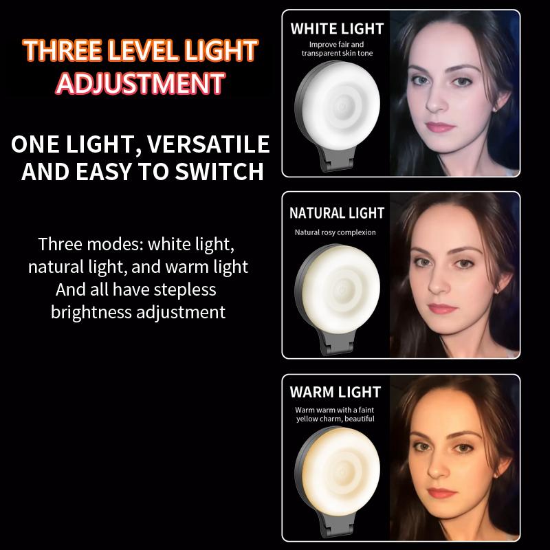 Magnetic Phone Selfie Light – Rechargeable LED Ring Light with 180° Flip, Portable Fill Light for Makeup, Live Streaming & Video Calls