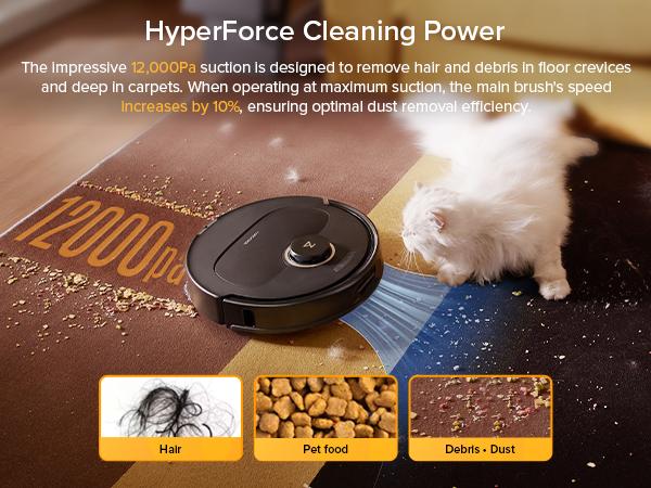 Roborock Qrevo series Robot Vacuum and Mop, 12,000Pa (Qrevo S5V), Mop Washing & Self-Cleaning, FlexiArm Edge Mopping, Warm Air Drying, Self-Emptying, Black #NewYearNewMe #ces