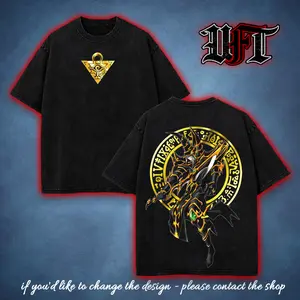 Yugioh yugioh duel monster card yami yugi muto dark Paladin game anime manga movie 2 sided washed tshirt graphic tees menswear