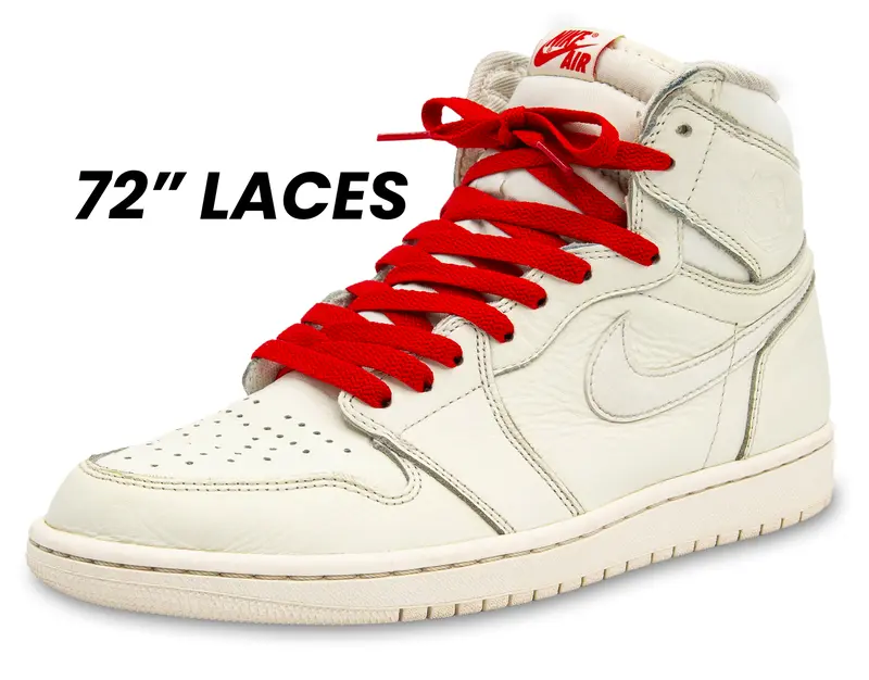 Lace Lab Sail 8mm Polyester Unisex Replacement Laces, Flat Shape Sports Shoelaces with Same Fit for AJ1 Low, AJ1 High, AF1 Sneakers, 1 Pair