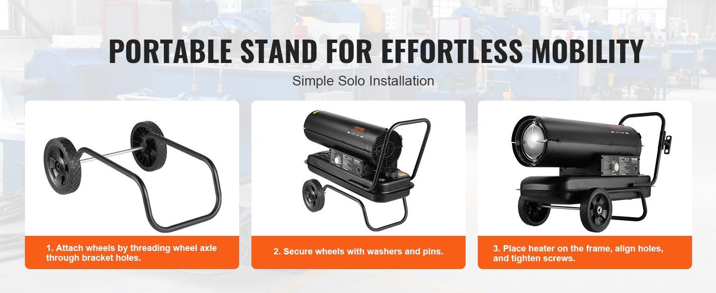 VEVOR Kerosene Forced Air Heater, 70000 BTU Portable Torpedo Diesel Space Heater with Thermostat, 5 Gallon Tank Energy-Efficient heavy-duty Heater, for Indoor Outdoor Use Workshop Industry VEVOR Kerosene Forced Air Heater, 70000 BTU Portable Torpedo Diesel Space Heater with Thermostat, 5 Gallon Tank Energy-Efficient heavy-duty Heater, for Indoor Outdoor Use Workshop Industry