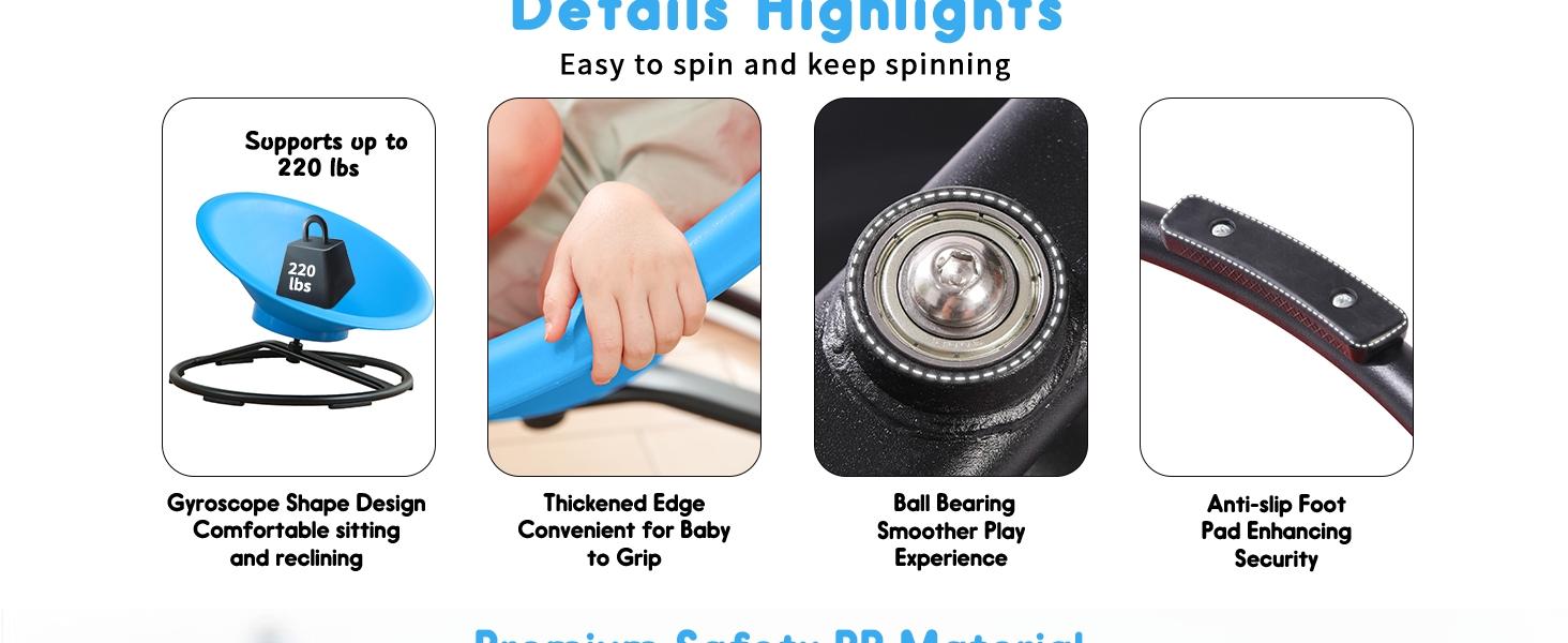 Upgrade Swivel chair for Children & Adult 360 Spinning Seat Sensory Toy Chair Indoor and Outdoor Play Equipment for Balance Development 3+  kids outdoor play Bag Ergonomic