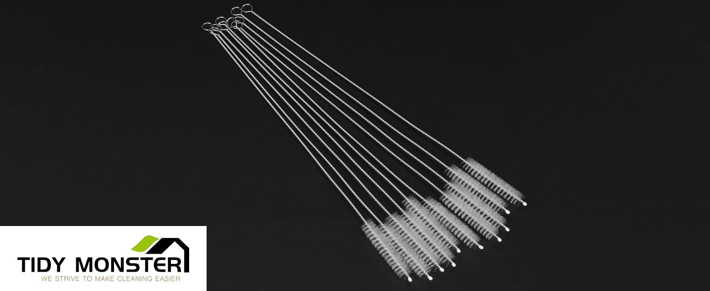10 Pieces Stainless Steel Straw Cleaner Brush Set (10 & 12 Inch) - Extra Long for Tumbler, Water Bottle, Tubes, Sippy Cup