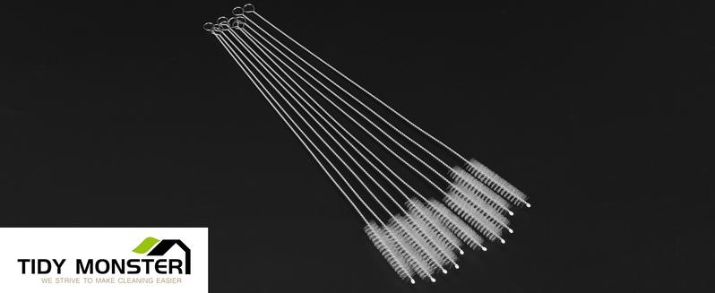 10 Pieces Stainless Steel Straw Cleaner Brush Set (10 & 12 Inch) - Extra Long for Tumbler, Water Bottle, Tubes, Sippy Cup