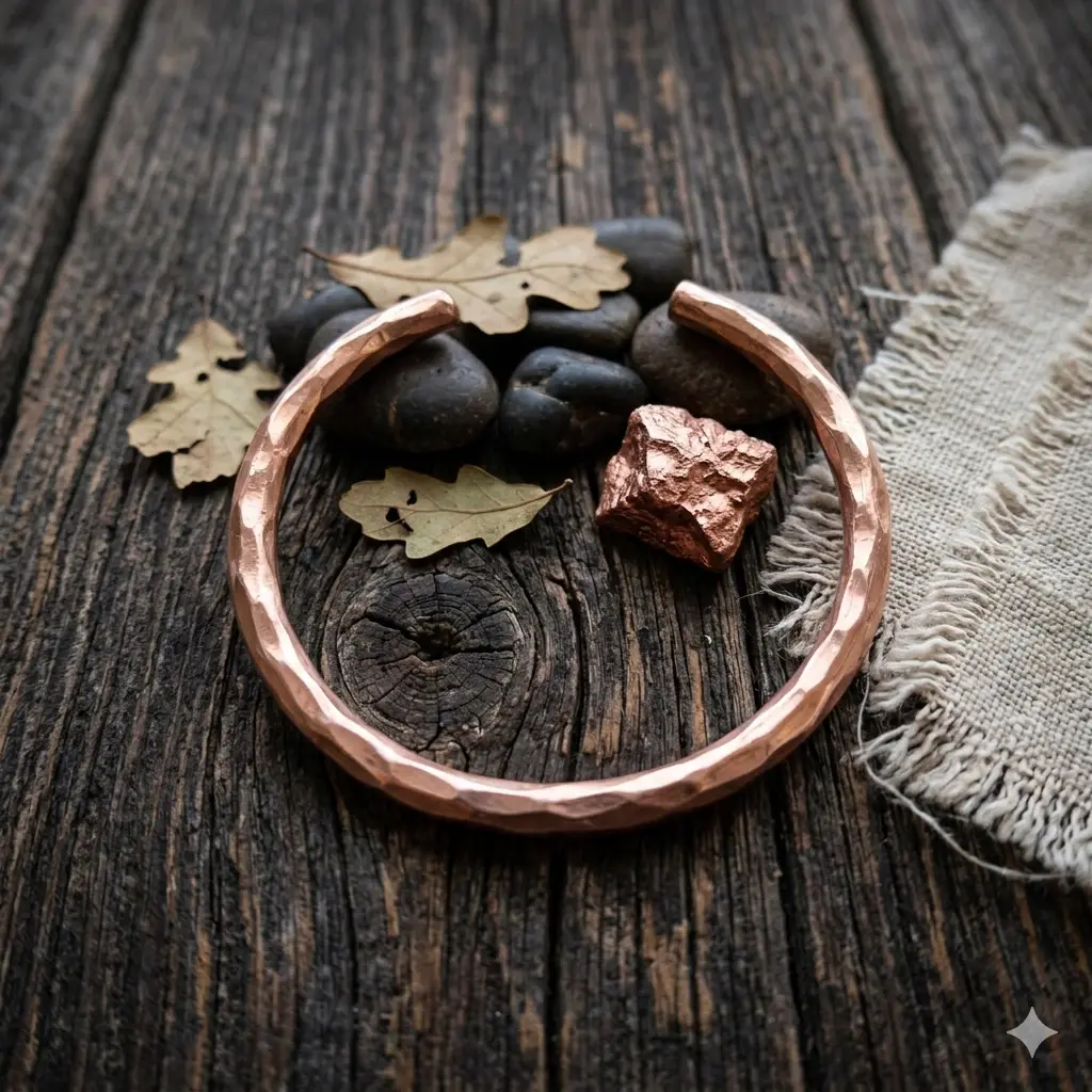 Unisex Vintage Hammered Brass Adjustable Open Cuff Bracelet - Minimalist Reiki Healing Jewelry Bangles, Ideal Gift for Wellness Enthusiasts