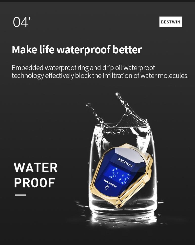 【SpringStatements】Touchscreen Racing Sport watch Luxury Mens Racing Sport ​Iridescent diamond-shaped mirror surfacet WatchMultifunction Chronograph  Stainless Stee! Casual Business Stvle Perfect Giftfor Him fashionable wristwatch time display