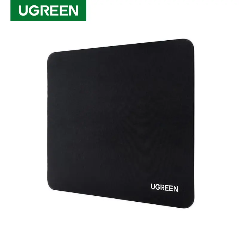UGREEN Square Mouse Pad - Minimalist PC Desk Accessory with Anti-Slip Rubber Base, Easy Gliding, Spill-Resistant Surface, Durable Materials, Portability & Fresh Modern Design (Black) | Back to School