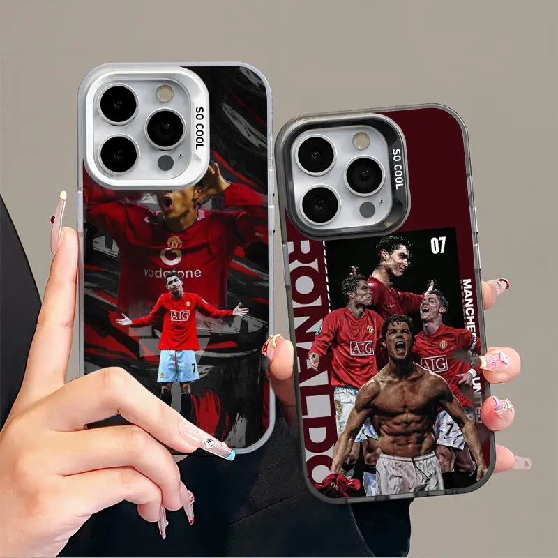 IPhone 17 Promax Ronaldo No.7 Phone Case Anti Drop Protective Case Suitable for iphone 16 15 14 13 12 11 XS Plus Acrylic Phone Case football