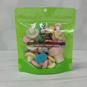 SWEDISH MUSHROOM MIX CANDY BAG - quarter pound SWEDISH CANDY foamy mushrooms snack bags