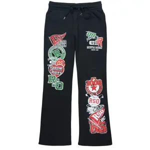 Syrix Black/Multi Relaxed Track Pant