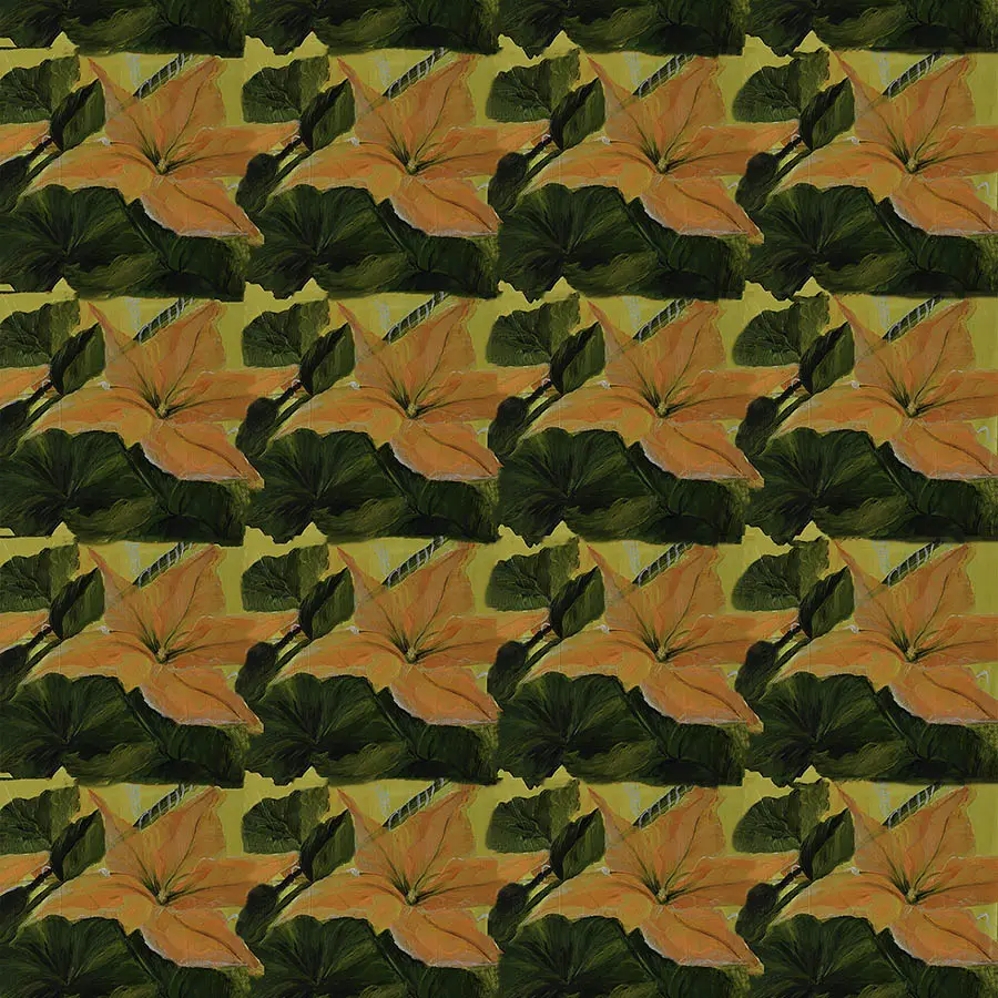 Northcott Bittersweet Blossom Orange 1 Yard Cut