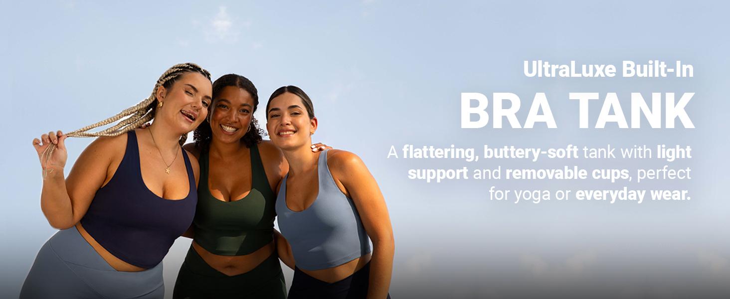 YITTY Active Women's Ultraluxe Strappy Medium Impact Bra, Athleisure, 4-Way-Stretch