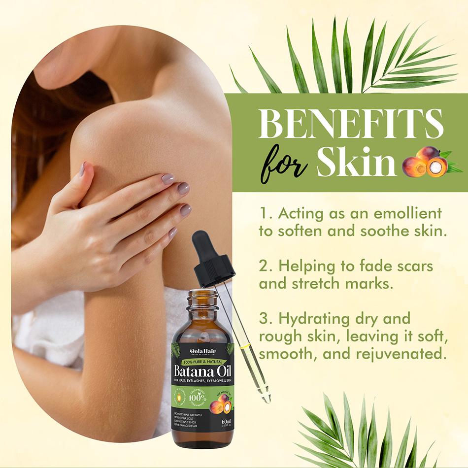 Batana Essentials Oil for Hair & Scalp care 60ml Moisturizing Oil for Hair Growth Organics Lightweight Daily Care Nourishes Damaged Hair