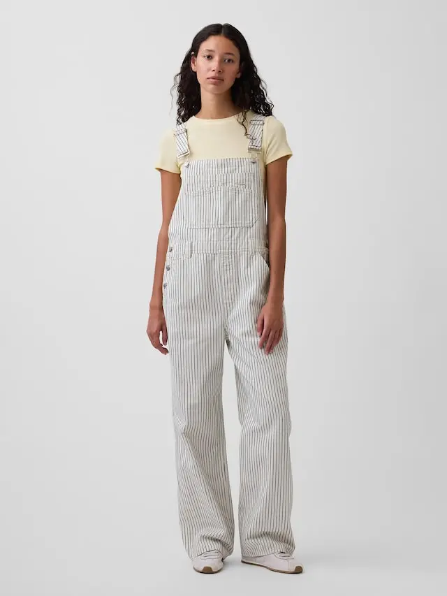 Gap Women's Relaxed Denim Stripe Overalls