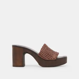 Dolce Vita CELEST HEELS CHOCOLATE RAFFIA