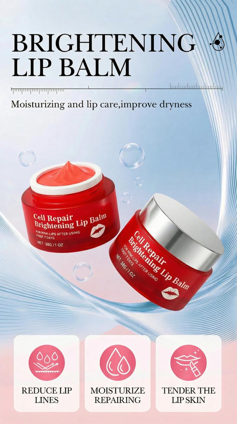 NovacaraX Cell Repair Brightening Lip Balm, 30g/1oz – Fades Lip Pigmentation & Smoker’s Lips, Brightens Dark Lips, Softens and Protects