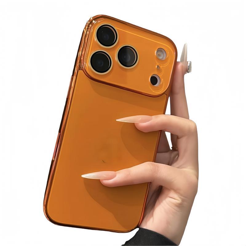 OREKROY For iPhone 17/16/15/14/13 Pro Max Electroplated Shockproof Phone Case with Camera Lens Protector Film, Anti-Drop Protective Cover, Original Color Finish, Slim Fit Smartphone Case