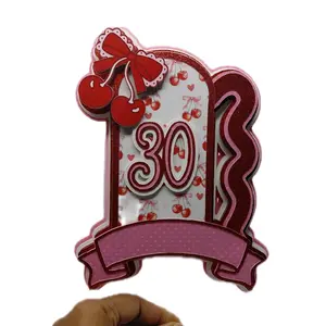 cherry coquette cake topper