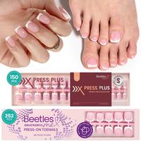 Short Square【Pink】Finger + Toe Nails [Only Tips]