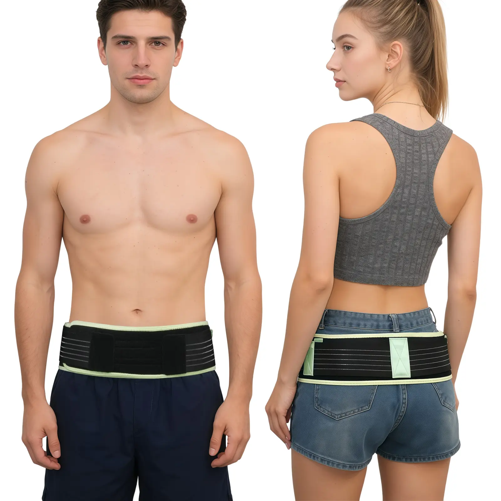 Anti-Slip Sacroiliac Support Belt with Adjustable Straps – Ergonomic Hip and Lower Waist Wrap for Men and Women