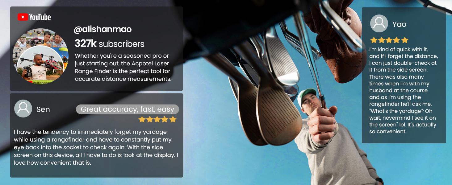 Golf Rangefinder with Slope - 1000 Yards Laser Range Finder with External Side Display, 6X Magnification 0.1s Flag Pole Locking Vibration With  Magnetic ,USB C Rechargeable for  Men gift ,Perfect New Year Gift Idea