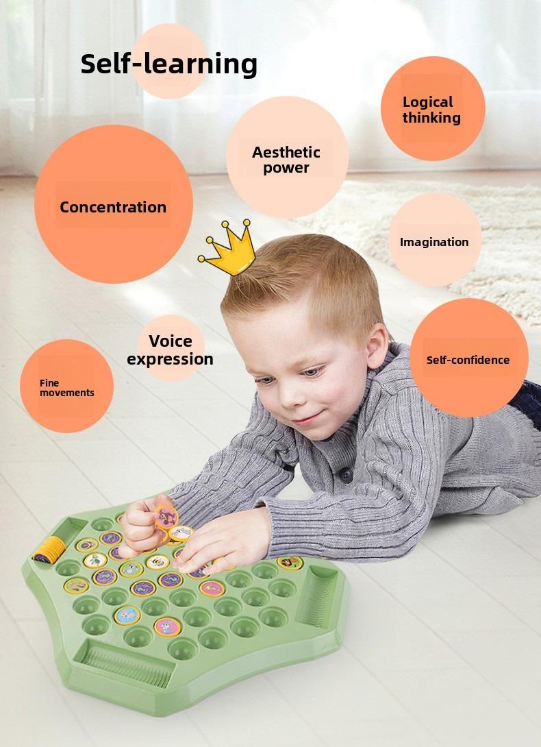 A Tabletop Educational Game for Kids - Fruit Memory Matching Flip Chess with Finger Sticks The perfect early learning toy for parent-child bonding!It helps train concentration, boosts memory skills, and promotes hand-eye coordination preschool montessori