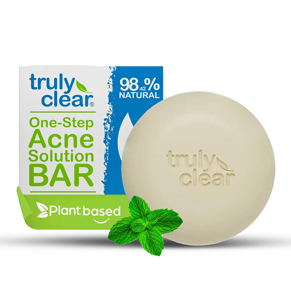 Truly Clear One-Step Acne Treatment - 99gr Plant-Based, Salicylic Acid Formula for Clear Skin, Gentle Cleanser for Face & Body, Vegan Skincare, Non-Comedogenic, Blemish-Free Results, Peppermint Oil Scent