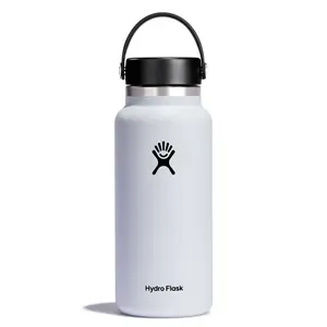 Hydro Flask 32oz Wide Mouth Bottle - White: Double-Wall, BPA-Free, Leakproof