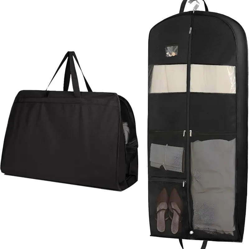 [Summervibes] 2 Pcs Zippered Travel Garment Bag Designed for Suits,Dresses And Coats,Protective Covers for Clothing,Featuring Handles for Easy Carrying,Foldable Hanging Suit Bags,Hand Tools Kits