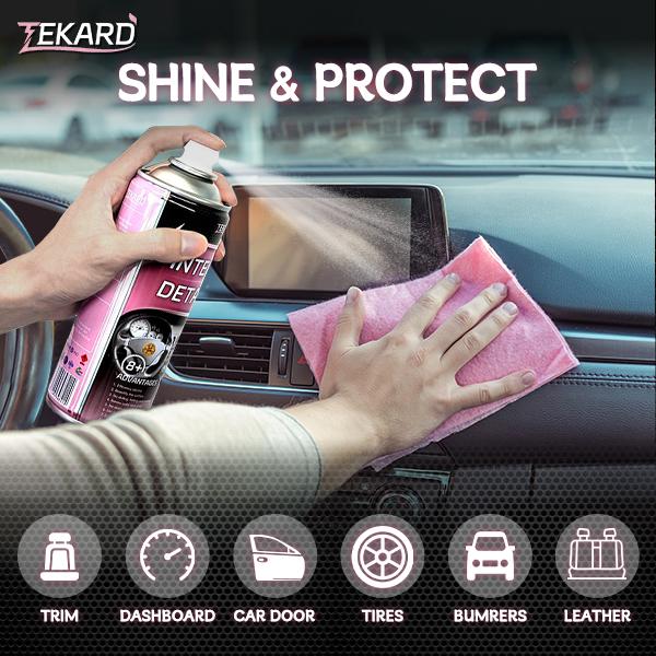 TEKARD Car Spray Cleaner 15 oz Quick Interior Detailer Polished Coated Anti-aging UV Protection Wheel Cleaner for Effortless Car Interior Maintenance