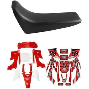 Red Fairing Plastics Bod Fender and Graphics Kit & Seat For Apollo Orion 110cc 125cc 150cc 140cc 160cc 200cc 250cc Motorcycle Dirt Pit Bike Motocross