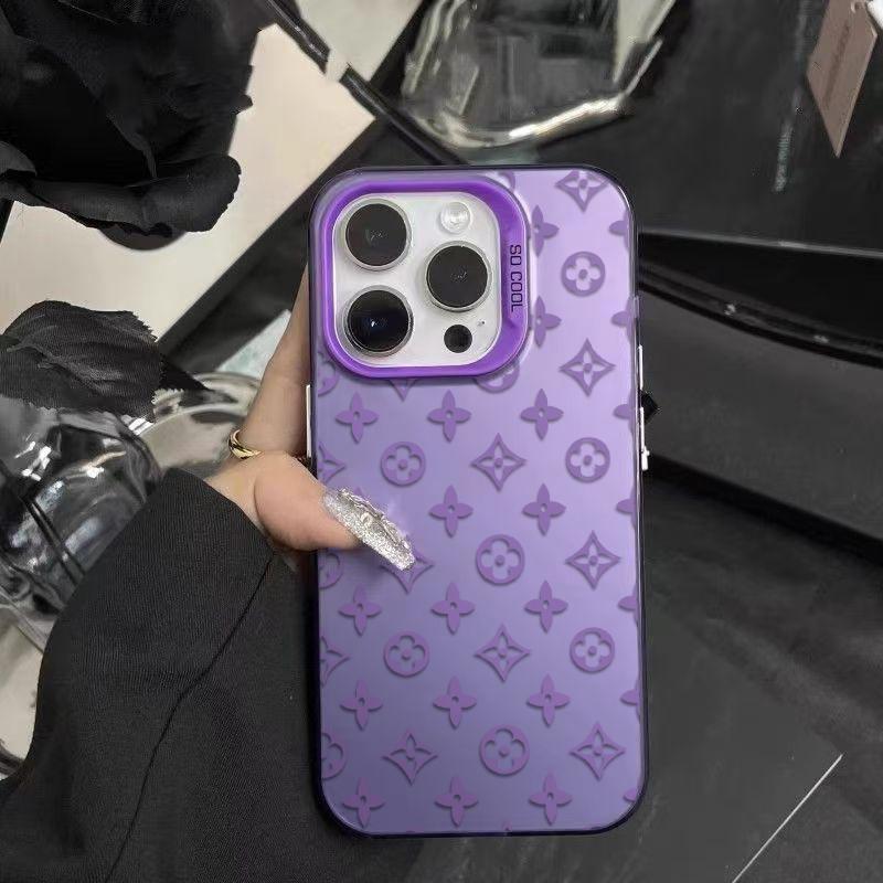 Classic Floral Patterns TPU Laser Craft Phone Case for iPhone 17 16 15 14 13 12 11 Anti-Drop Protective Cover