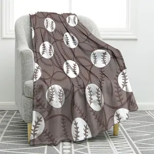 Baseball Blanket for Boys Men Dad Husband Son Sports Themed Print Gifts Birthday Christmas Party Decorations Soft Cozy Plush Throw for Home Couch Sofa Bed Kids Adults