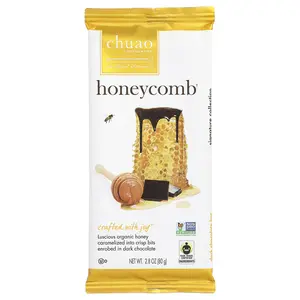 Chuao Chocolatier Dark Chocolate Bar, Honeycomb, 2.8 oz (80 g)