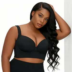 Back Smooth Hidden Fat Wireless Bra 3/4 Coverage Seamless Shaping Lift Top Lift European and American Large Size Comfort Bra