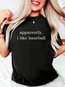 100% Cotton Women T-shirt 100% Cotton Apparently I Like Baseball T-Shirt Graphic Tees Women Casual Print Short Sleeve Women Tops Women Clothes.jpg