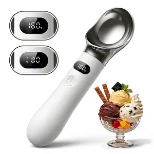 Electric Heated Ice Cream Scoop, Rechargeable Scoop with LED Display, 10s Quick Heat, Max 160°F, IP67 Waterproof, Home Dessert, Summer Treats, Gift Ideas
