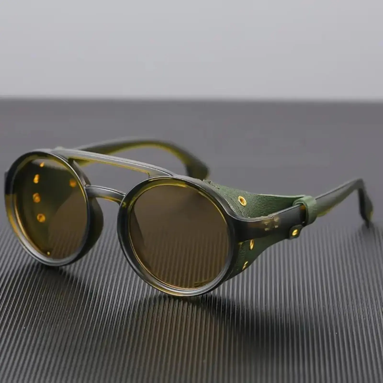 Men's Vintage Punk Sports Eyewear - Round Retro Windproof Outdoor Glasses with Windproof Protection, Ideal for Fishing, Suitable for Cycling, Classic Fishing Accessory,back to school,back to school haul