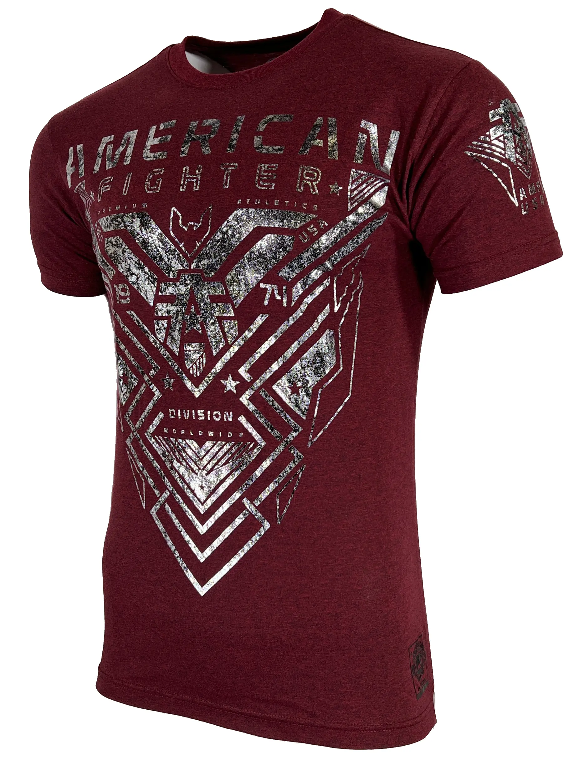 American Fighter Durham Men's Graphic T-Shirt, Casual Short-Sleeve Crew Neck Cotton Polyester Blend Top