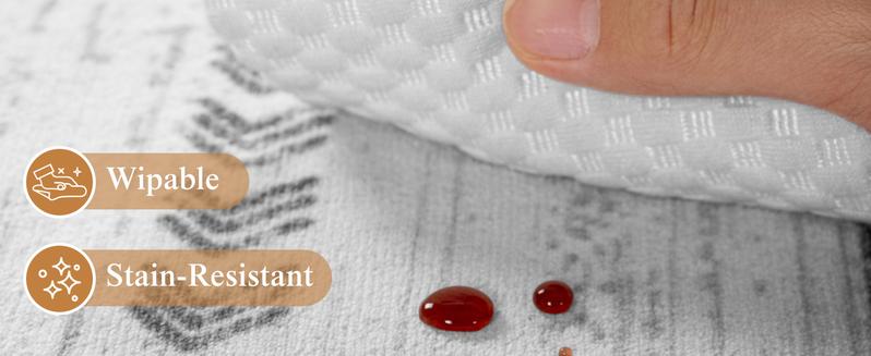 Shilucheng Washable Rug 9x12 Area Rugs for Living Room,Vintage  Boho Rugs for Bedroom Non-Slip Backing Machine Washable Rugs Stain Resistant Under