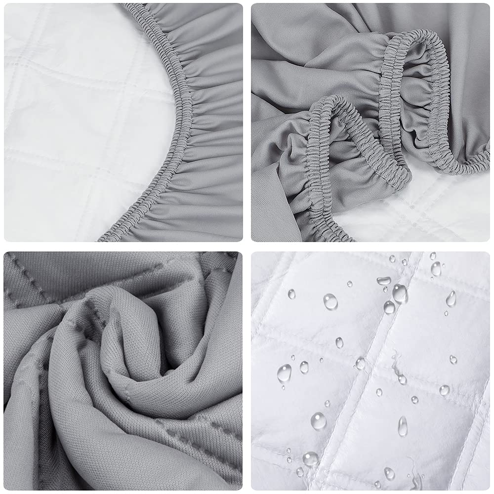 Yoofoss Waterproof Crib Mattress Protector 2 Pack, Quilted Crib Mattress Pad Cover Ultra Soft and Breathable, Machine Washable Toddler Mattress Protector for Standard Baby Crib Size 52''x28''