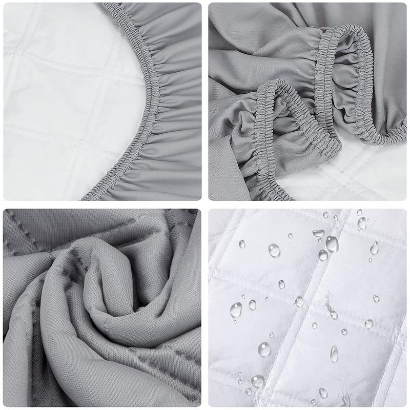 Yoofoss Waterproof Crib Mattress Protector 2 Pack, Quilted Crib Mattress Pad Cover Ultra Soft and Breathable, Machine Washable Toddler Mattress Protector for Standard Baby Crib Size 52''x28''