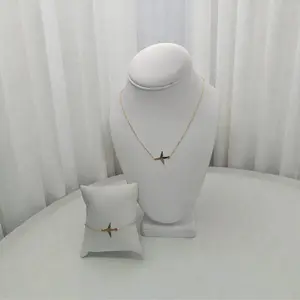 Airplane Bracelet and Necklaces Set Adjustable Size 16 to 18 Inches Women's Accessories Versatile Stylish Jewelry for Everyday Wear
