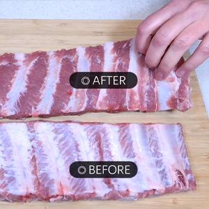 Stainless Steel BBQ Rib Skinner with Ergonomic Handle for Easy Membrane Removal and Rib Prep Ideal for Home & Professional BBQ Settings