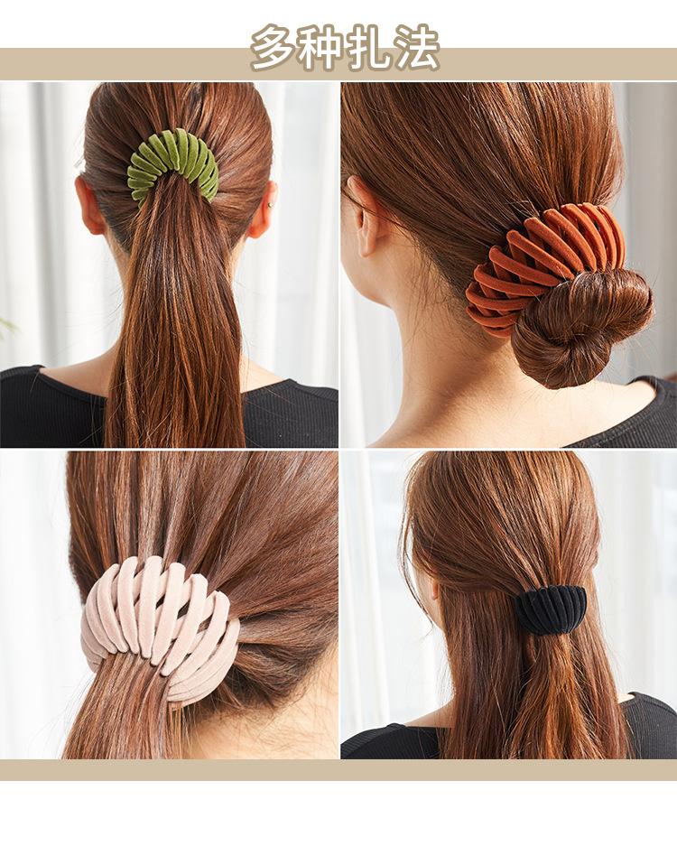 7pcs Bohemian Style Bird Nest Magic Hair Clips Set, Elegant Hollow-Out Round Plastic Hair Bun Accessories for Women, with Wedding Festival Hair Decor