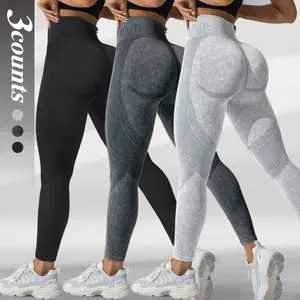 Hijesse Women's Solid High Waist Sports Leggings Sporty High Stretch Fabric Yoga Jogger Pants for Fitness & Gym Wear Essential Womenswear