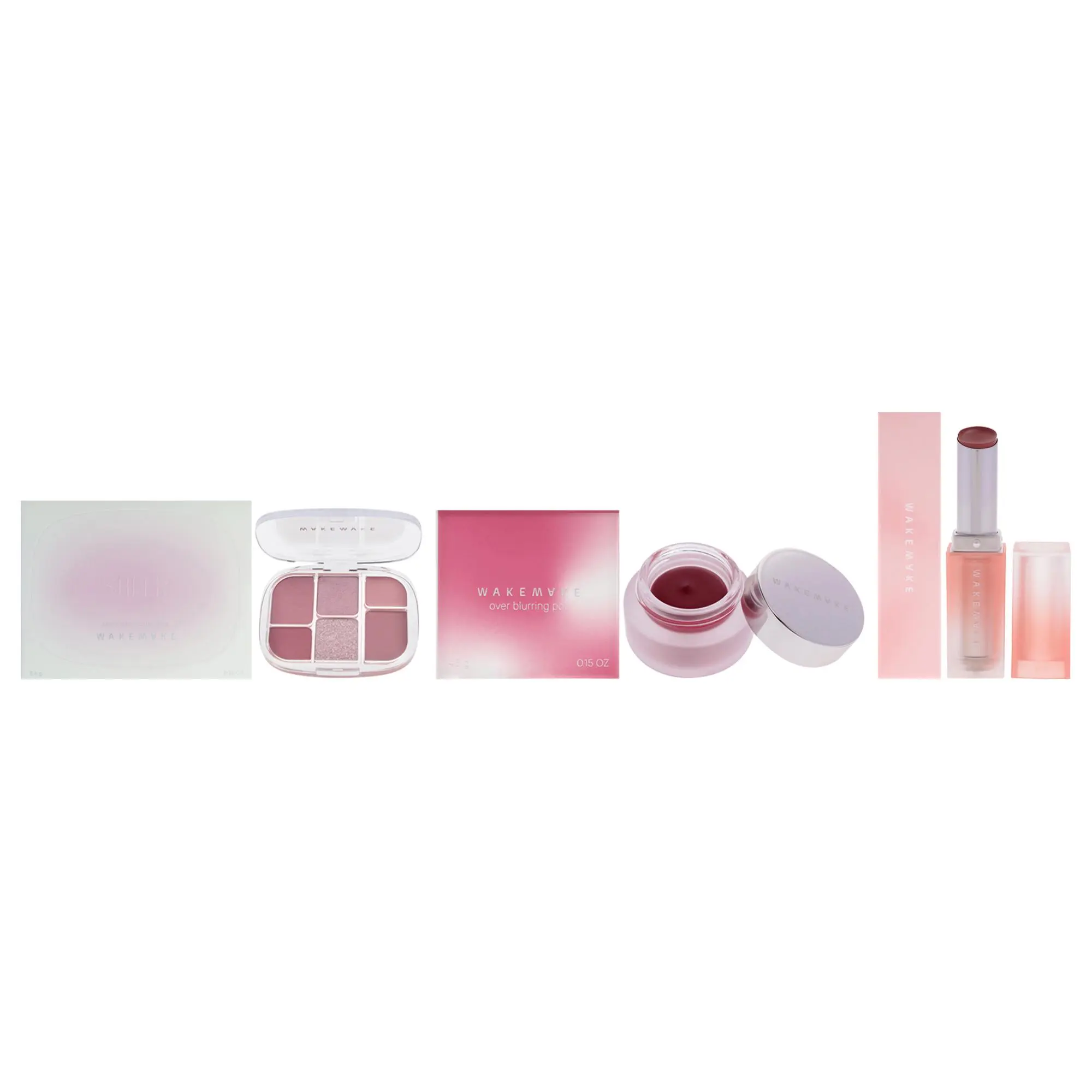 Wakemake Kit by Wakemake for Women - 3 Pc Kit 0.22oz Makeup - 03 Lavander Pleasure, 0.15oz Makeup - 07 Mauve Pink, 0.12oz Lipstick - 03 Noted