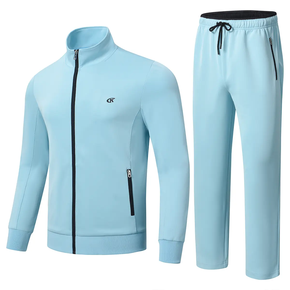 Men's 2-Piece Casual Athletic Tracksuit Matching Set - Full-Zip Long-Sleeve Running Jacket, Pants, Sweatsuit with Pockets, Workout Tracksuit for Outdoor Activities